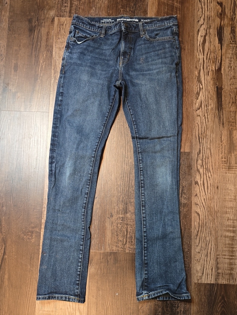 Amazon Essentials Indigo Straight Leg Jeans sz 32